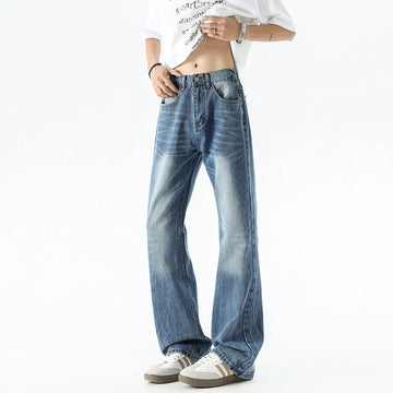 Riolio Wide leg jeans Men 2025 Autumn trend Casual Pantsbell-bottoms unisex washed Jeans Skinny Work Trousers Male Jeans Men Clothing